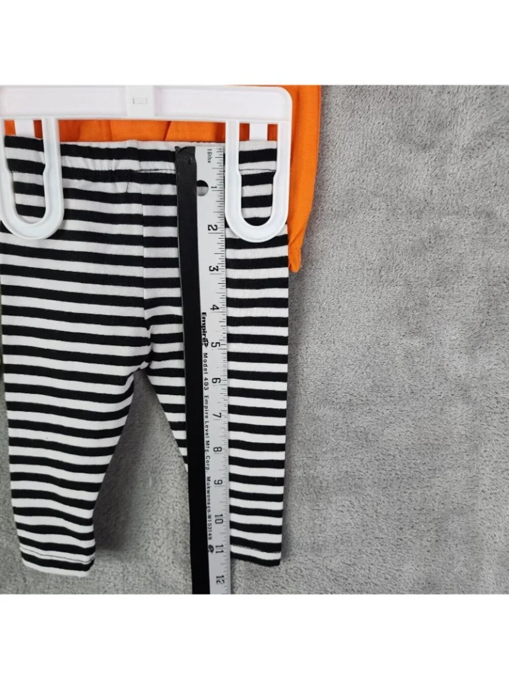 Baby Girls Pumpkin Bodysuit & Leggings Outfit Set Halloween Headband Size NB